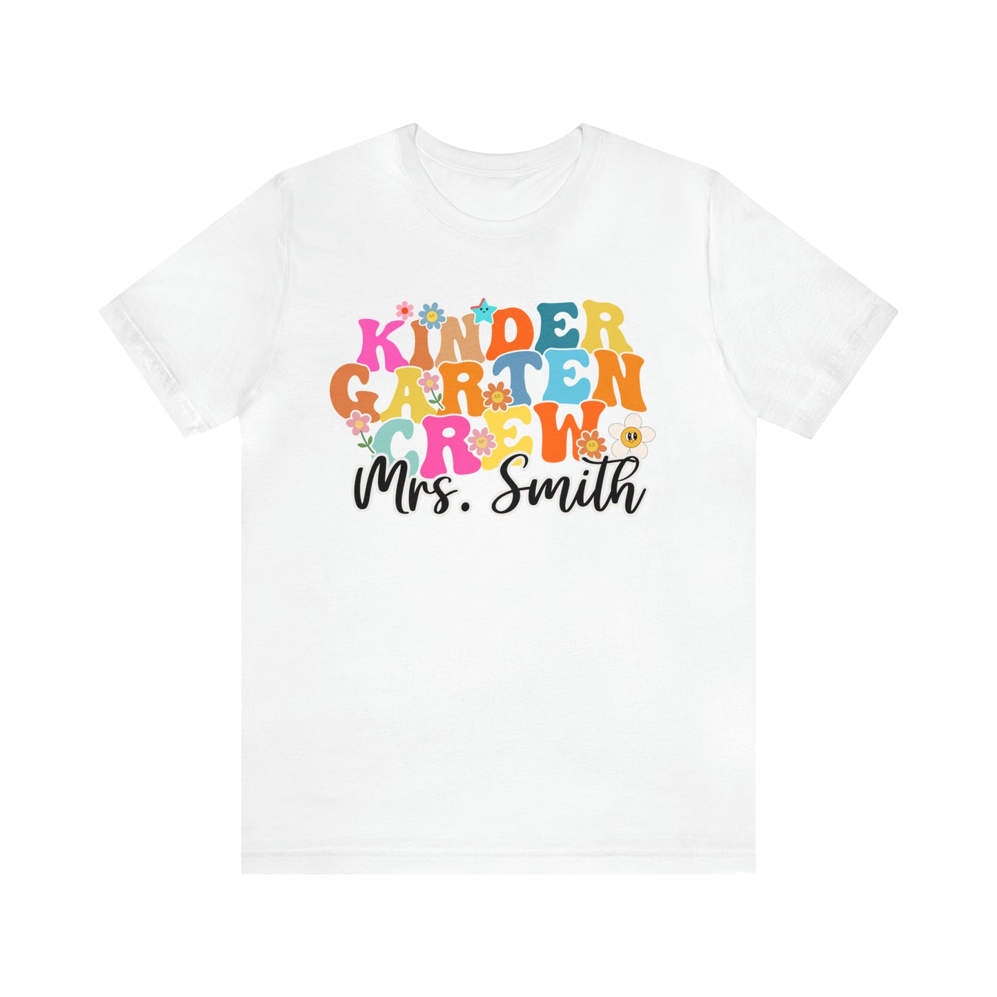 Custom Kindergarten Teacher Shirt, Cute Kindergarten Crew Shirt, Retro Teacher Shirt, Custom Teacher Appreciation Gift, T618