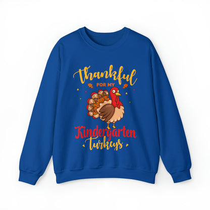 Thankful For My Kindergarten Turkey Sweatshirt, Thanksgiving Dinner Sweatshirt, Family Thanksgiving Shirt, Thanksgiving Turkey Shirt, S860