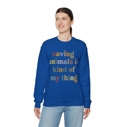 Saving Animals Is Kind Of My Thing Sweatshirt, Animal Rescue Sweatshirt, Pet Adoption Sweatshirt, Dog Mom Sweatshirt, Fur Mama T-Shirt, S999