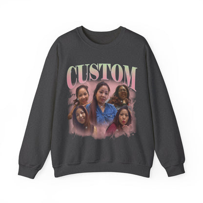 Custom Your Own Bootleg Tee, Retro Custom Bootleg Rap Tee, Custom Photo Sweatshirt, Insert Your Design Vintage Graphic 90s Sweatshirt, S1383