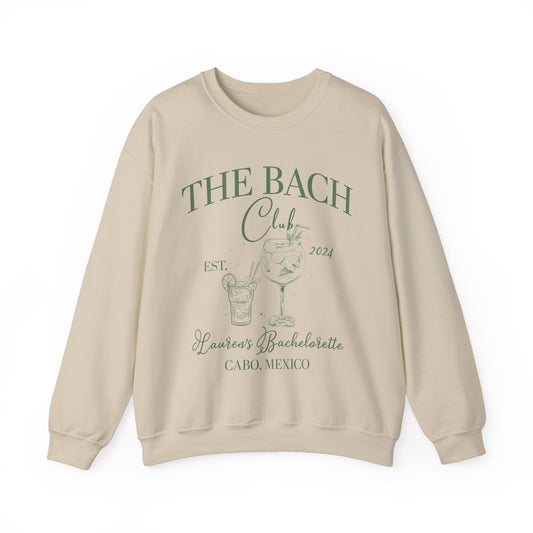 Custom The Bach Club Sweatshirt, Custom Location Bachelorette Sweatshirt, Personalized Bride Sweatshirt, Sweatshirt for Bridal Party, S1495