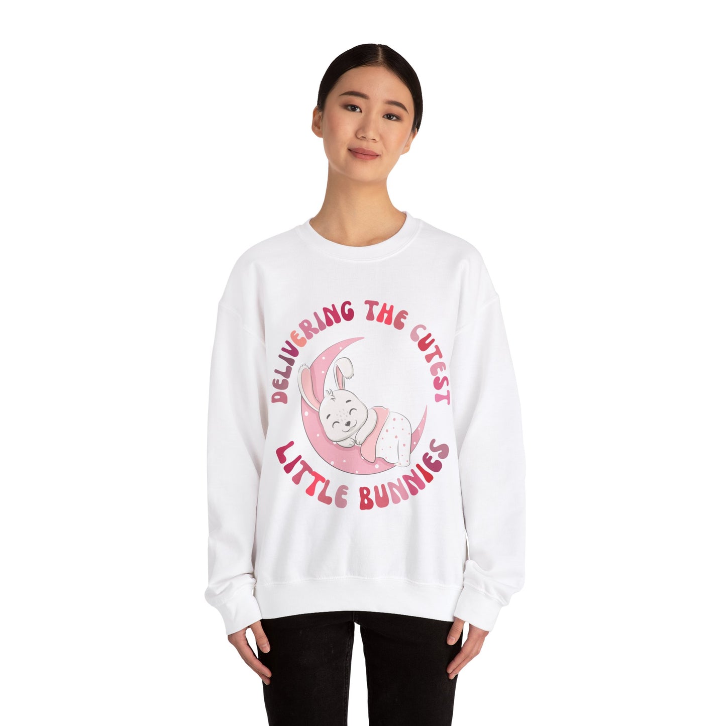 Delivering the Cutest Little Bunnies Sweatshirt, Labor and Delivery Easter Sweatshirt, L&D Shirt Catching Babies L and D Sweatshirt, S1551