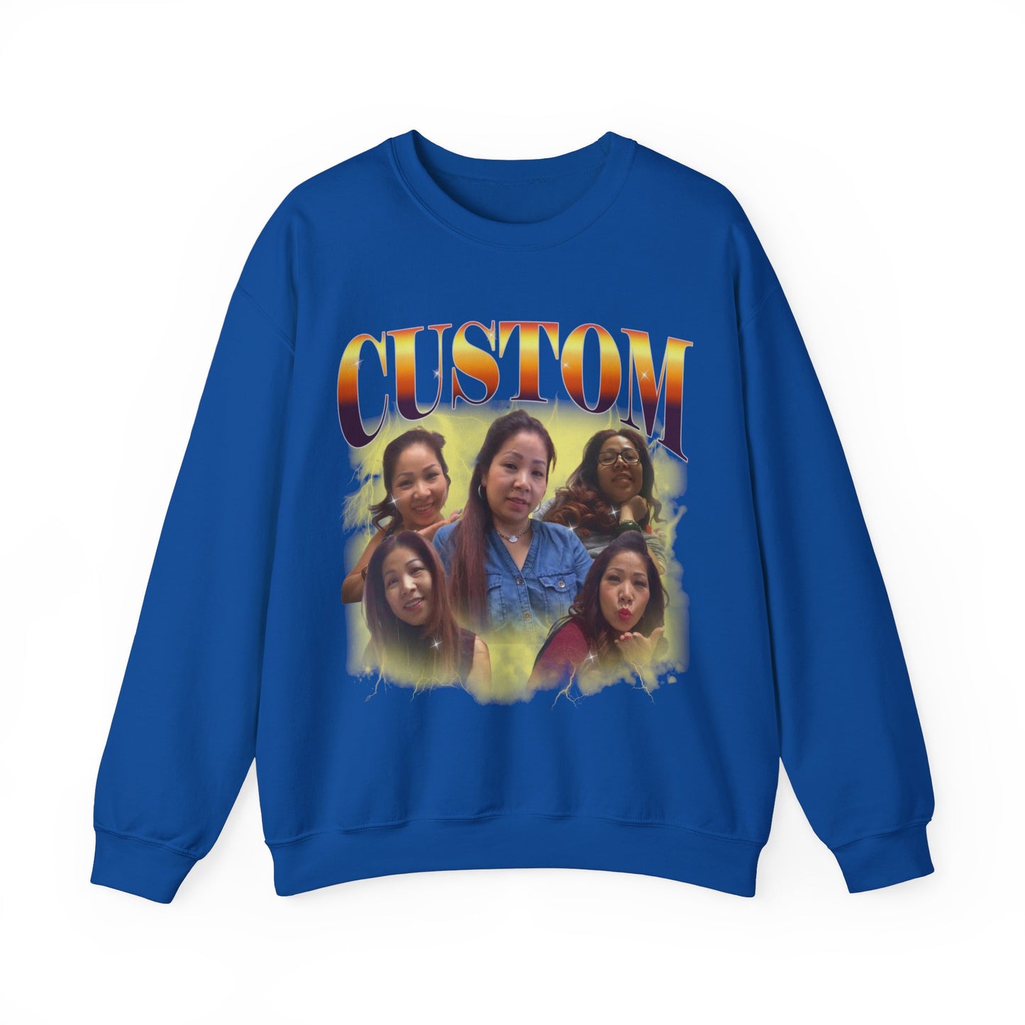 Custom Your Own Bootleg Tee, Retro Custom Bootleg Rap Tee, Custom Photo Sweatshirt, Insert Your Design Vintage Graphic 90s Sweatshirt, S1387