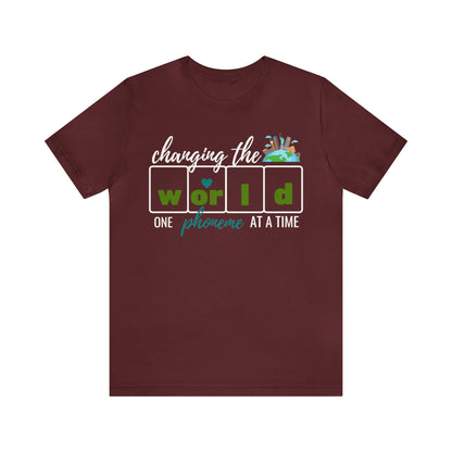 Changing the World One Phoneme at a Time, Science of Reading Shirt, Orthographic Mapping, I Teach Kids to Read Shirt, T241