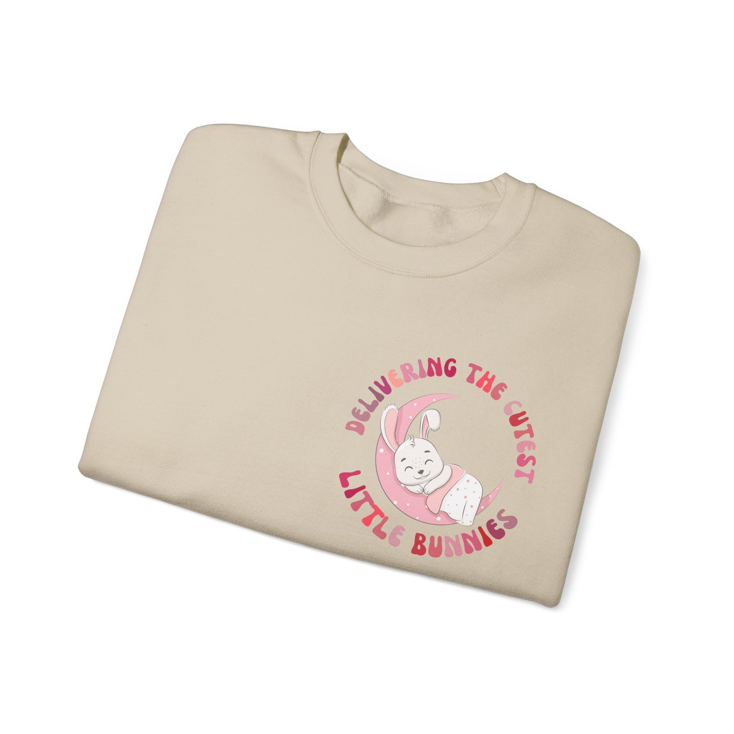 Delivering the Cutest Little Bunnies Sweatshirt, Labor and Delivery Easter Sweatshirt, L&D Shirt Catching Babies L and D Sweatshirt, S1552