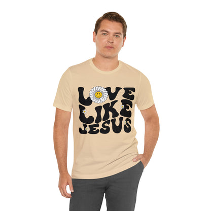 Retro Love Like Jesus Shirt, Cute Jesus Shirt, Women's Christian Clothing, Unisex Crewneck Christian Shirt, T851