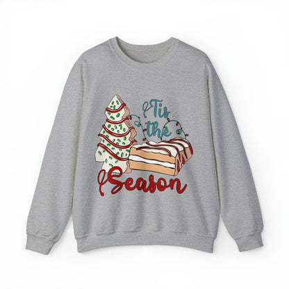 Christmas Tis The Season Sweatshirt, Merry Christmas Shirt, Christmas Tree Sweater, Christmas Tree shirt, Christmas Cake Sweatshirt, S883