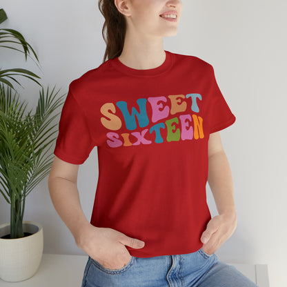 Sixteenth Birthday Gift, Sweet Sixteen Shirt for 16th Birthday Party, Cute Sweet 16 Gift for 16th Birthday TShirt for Daughter, T476