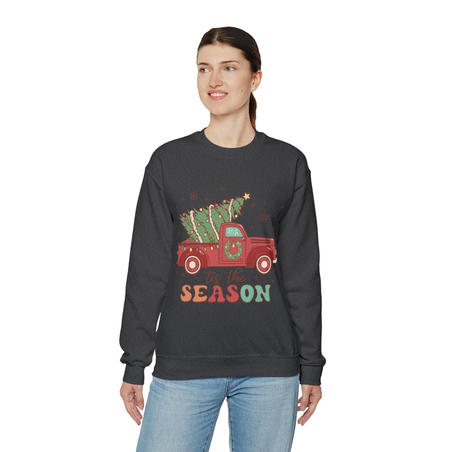 Christmas Tis The Season Sweatshirt, Merry Christmas Shirt, Christmas Tree Sweater, Christmas Tree shirt, Christmas Cake Sweatshirt, S889