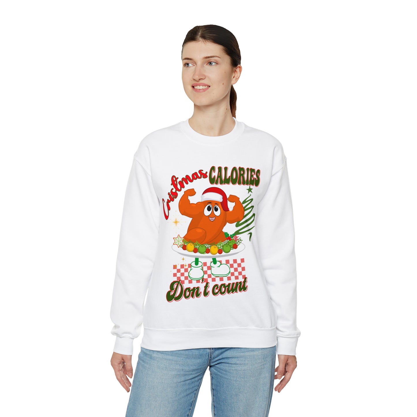 Christmas Calories Don't Count Sweatshirt, Funny Christmas Sweatshirt, Christmas Gift, Xmas calories Sweatshirt, Christmas calories, S875