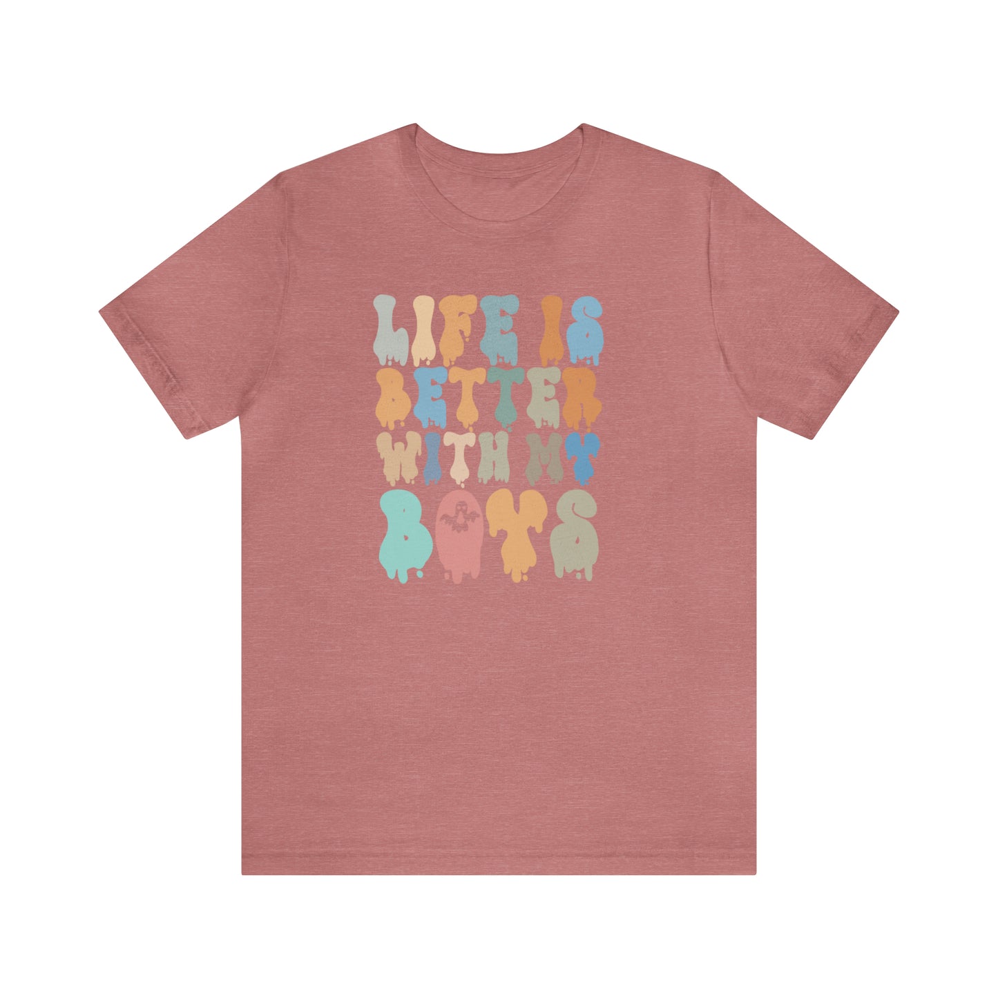 Cute Boy Mom Shirt for Birthday Gift for Mom, Life is better with my boys Shirt for Halloween Gift, T309