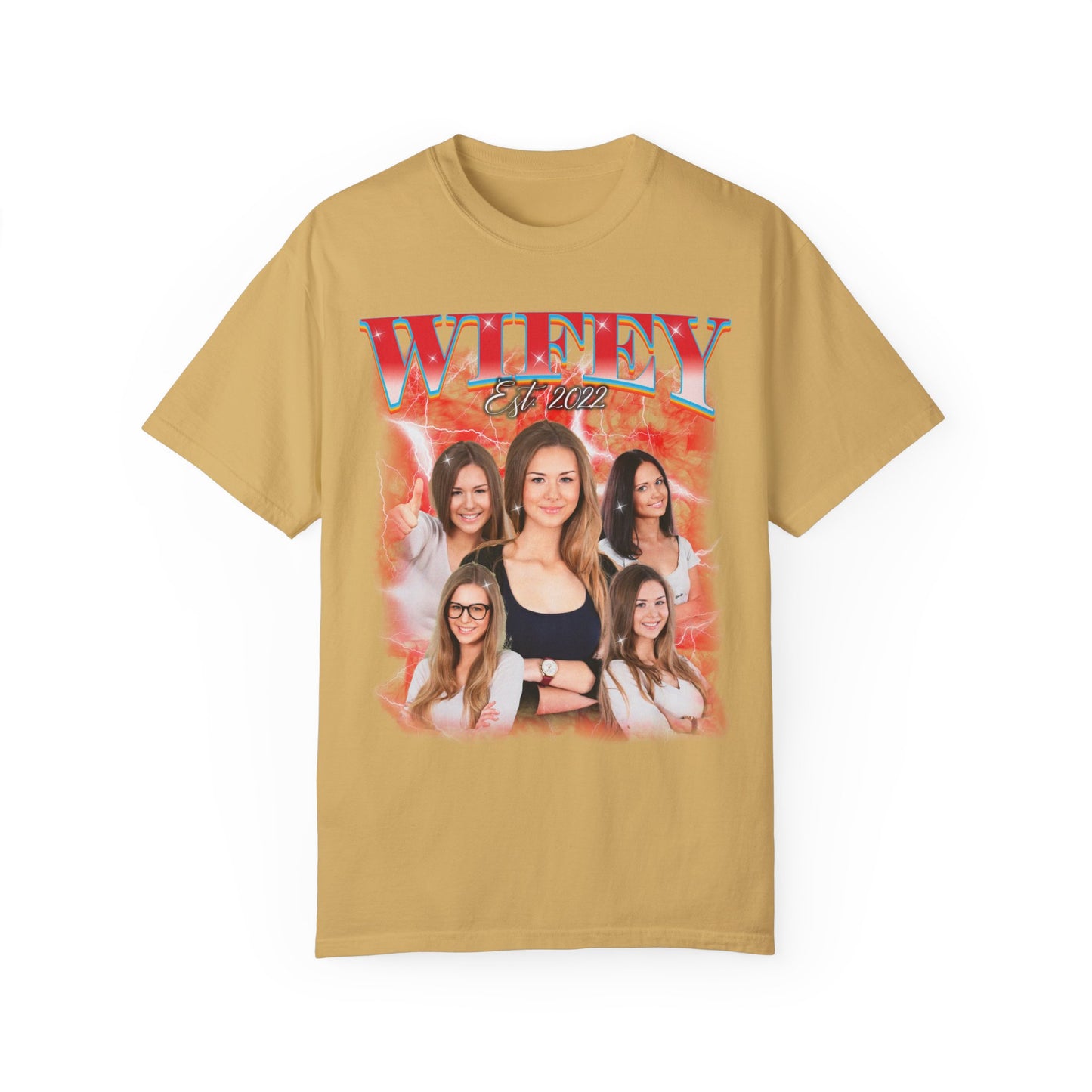 Custom Wifey Bootleg Rap Tee, Wifey Shirt, Custom Wifey Photo Shirt, Vintage Graphic 90s Tshirt, Valentine's Shirt Gift For Wife, CC1627