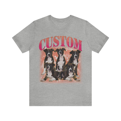 Retro Custom Your Own Bootleg Tee, Custom Cat Bootleg Tee, Custom Dog Bootleg Tee, Custom dog portrait, Vintage Graphic 90s Tshirt, T1393