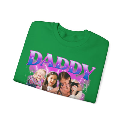 Custom Bootleg Rap Daddy Tee, Custom Photo Daddy Sweatshirt, Dad Shirt With Kid Face Photos Custom Father's Day Gift, Face Father Gift S1648