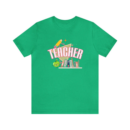 Pink Teacher Shirt, colorful teacher shirt, Teacher shirt, 90s shirt, 90s teacher shirt, colorful school shirt, T541