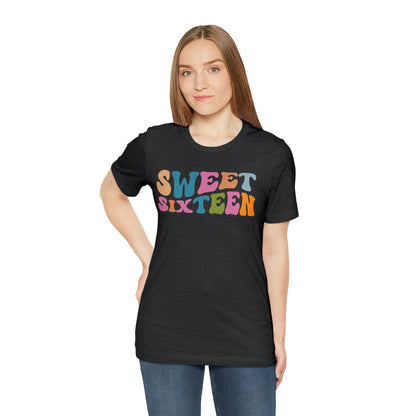 Sixteenth Birthday Gift, Sweet Sixteen Shirt for 16th Birthday Party, Cute Sweet 16 Gift for 16th Birthday TShirt for Daughter, T476