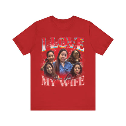 Custom Bootleg Rap Tee, I Love My Wife Shirt, Custom Wife Photo Shirt, Vintage Graphic 90s Tshirt, Valentine's Shirt Gift, T1347 UK