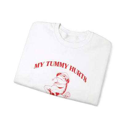 My Tummy Hurts But Im Really Being Brave About It Sweatshirt, Funny Bravery Sweatshirt, Chronic Illness Sweatshirt, Frog Sweatshirt,  T1583