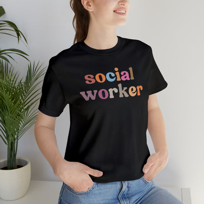 Retro Social Worker Shirt, Social Worker T-shirt for Women, School Social Worker Shirt, Social Worker Gift, T459