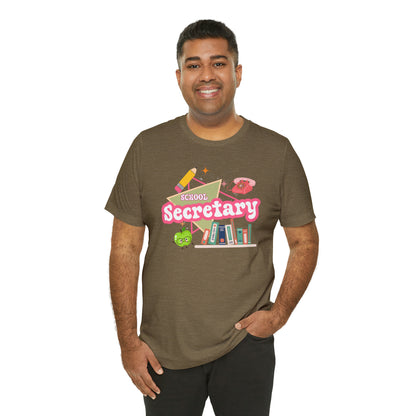 School Secretary shirt, 90s shirt, 90s teacher shirt, colorful school secretary shirt, colorful school shirt, T543