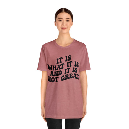 It Is What It Is And It Is Not Great Shirt, Funny Quote Shirt, Funny Meme Shirt, Funny Mood Shirt, Shirt for Women, Gift for Women, T1514