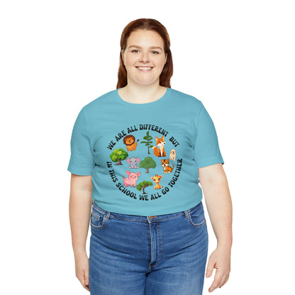We Are Different But In This School We All Swim Together Shirt, Cute Teacher Shirt, Teacher Appreciation Shirt, T383