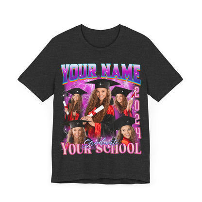 Graduation Party Shirt, Custom Bootleg Rap Tee For Graduation, Custom Graduation Shirt, Custom Photo Graduate Shirt, Senior T-Shirt, T1634