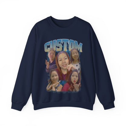 Custom Bootleg Rap Sweatshirt, Vintage Graphic 90s Custom Photo Sweatshirt, Custom Photo Sweatshirt, Sweatshirt Gift For Lover Rap, S1328