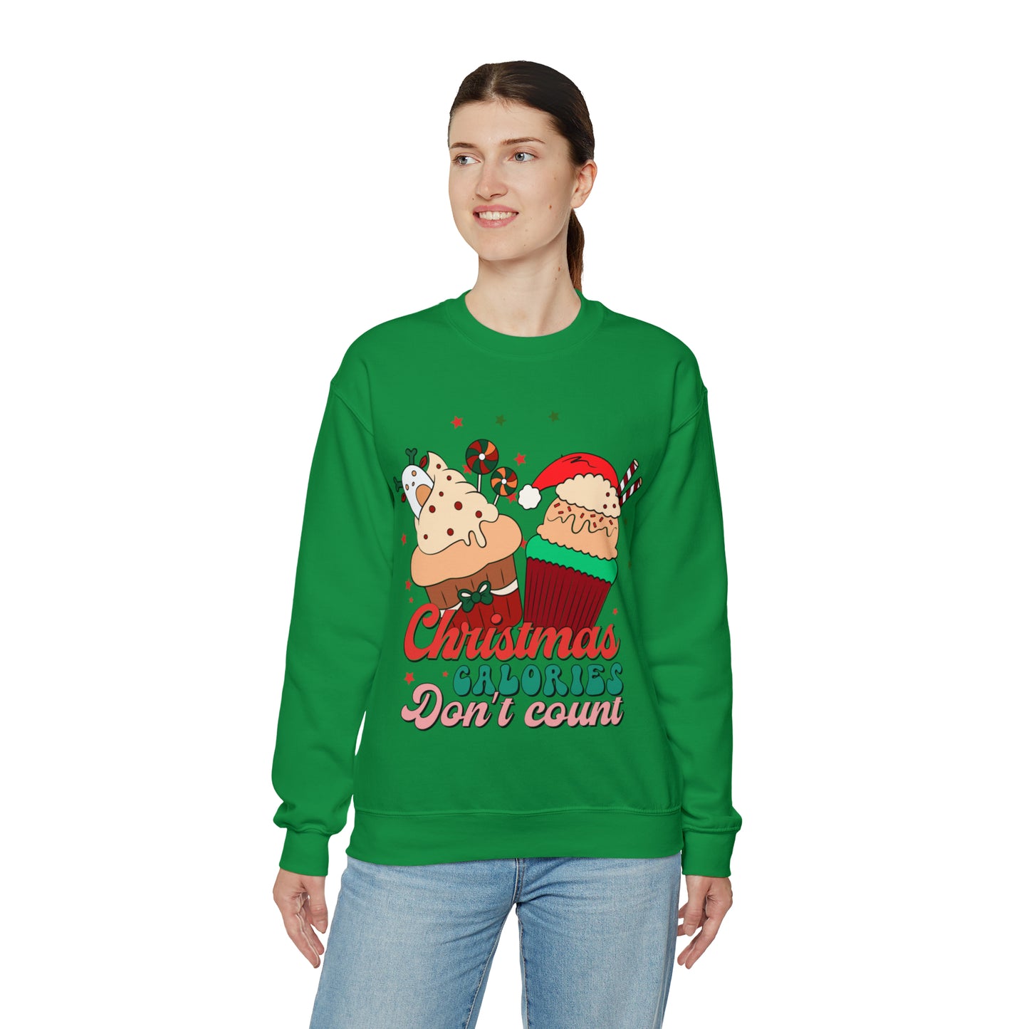 Christmas Calories Don't Count Sweatshirt, Funny Christmas Sweatshirt, Christmas Gift, Xmas calories Sweatshirt, Christmas calories, S871