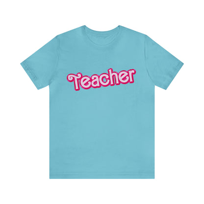 3D Teacher Pink Shirt, Teacher Shirts Trendy, Teacher Appreciation Checkered Teacher Tee, Gifts for Teachers, Retro Back to school, T780