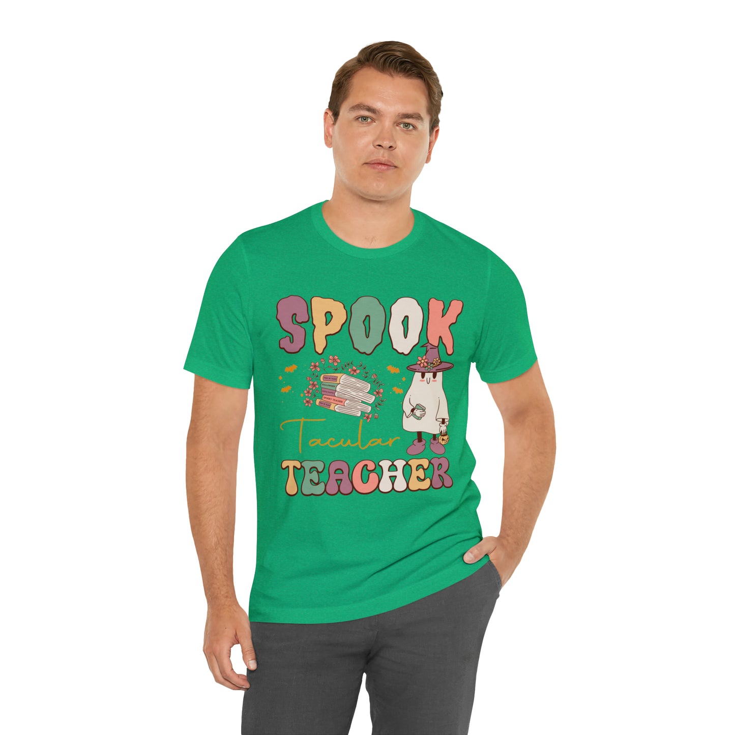 Spook Tacular Teacher Shirt, Spooky Season Tee, Retro Halloween Cowgirl Shirt, Cowgirl Halloween Shirt, Vintage Ghost Shirt, T767