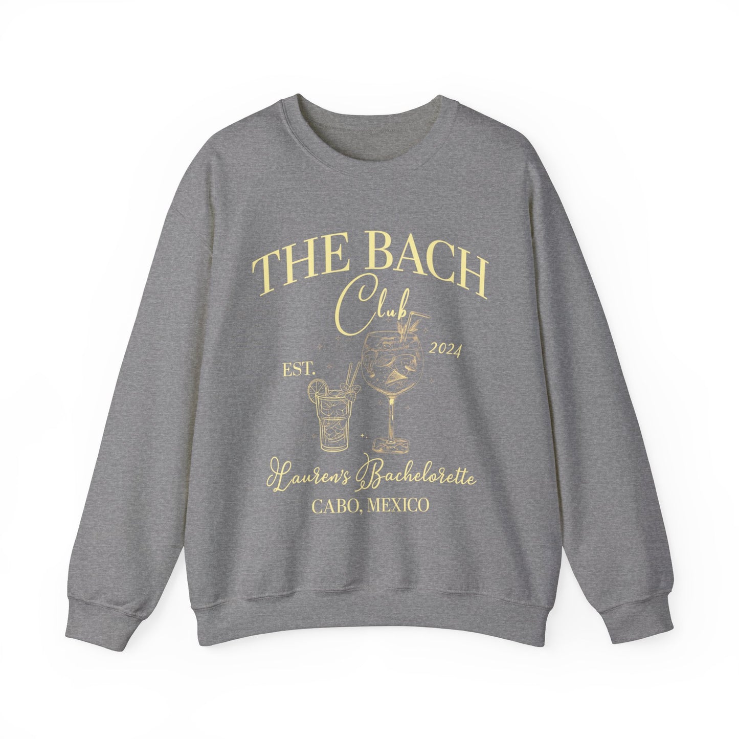 Custom The Bach Club Sweatshirt, Custom Location Bachelorette Sweatshirt, Personalized Bride Sweatshirt, Sweatshirt for Bridal Party, S1494