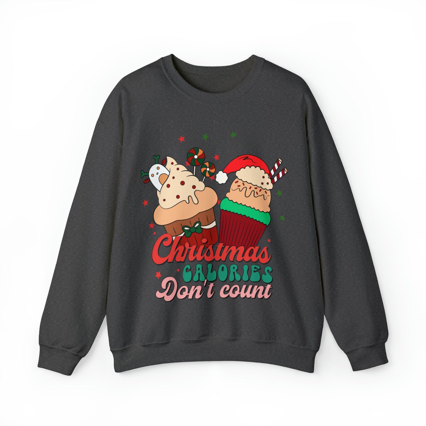 Christmas Calories Don't Count Sweatshirt, Funny Christmas Sweatshirt, Christmas Gift, Xmas calories Sweatshirt, Christmas calories, S871