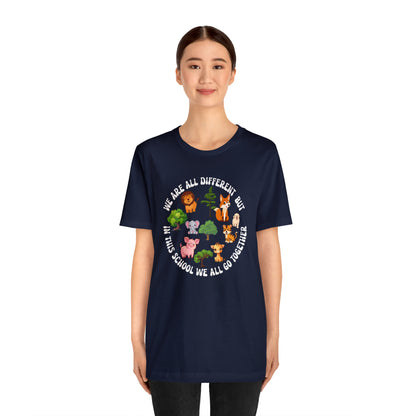 We Are Different But In This School We All Swim Together Shirt, Cute Teacher Shirt, Teacher Appreciation Shirt, T383