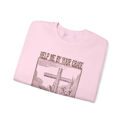 Vintage Antique Religious Biblical Drawing of Jesus Sweatshirt, 10Th Station of the Cross Sweatshirt, Way of the Cross Sweatshirt, S1590