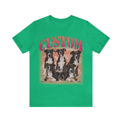 Retro Custom Your Own Bootleg Tee, Custom Cat Bootleg Tee, Custom Dog Bootleg Tee, Custom dog portrait, Vintage Graphic 90s Tshirt, T1393