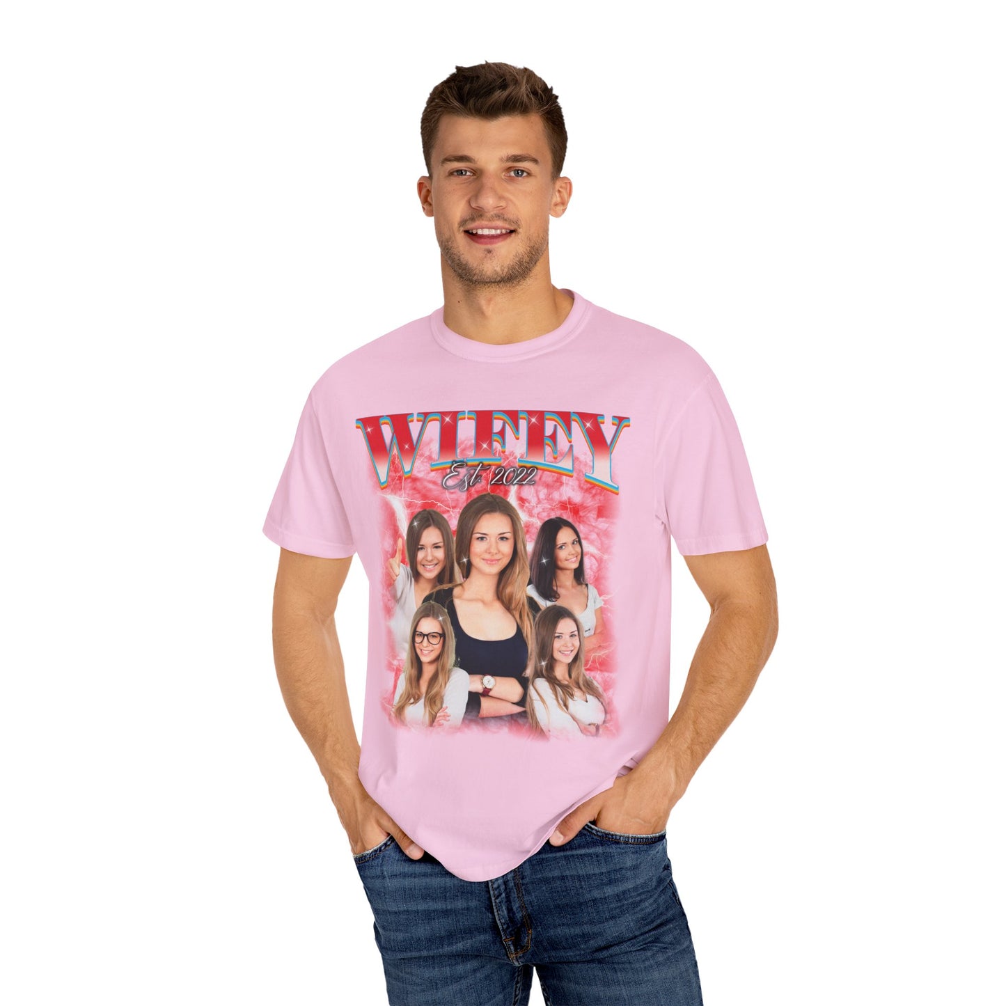 Custom Wifey Bootleg Rap Tee, Wifey Shirt, Custom Wifey Photo Shirt, Vintage Graphic 90s Tshirt, Valentine's Shirt Gift For Wife, CC1627