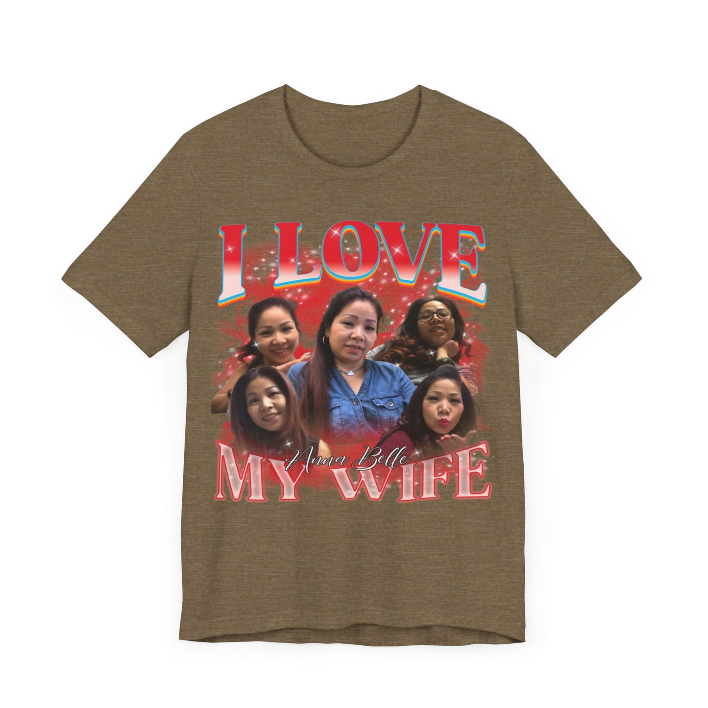 Custom Bootleg Rap Tee, I Love My Wife Shirt, Custom Wife Photo Shirt, Vintage Graphic 90s Tshirt, Valentine's Shirt Gift, T1347 UK