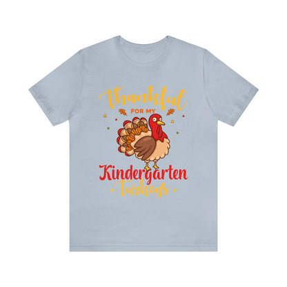 Thankful For My Kindergarten Turkey Shirt, Thanksgiving Dinner Shirt, Family Thanksgiving Shirt, Thanksgiving Turkey Shirt, T860