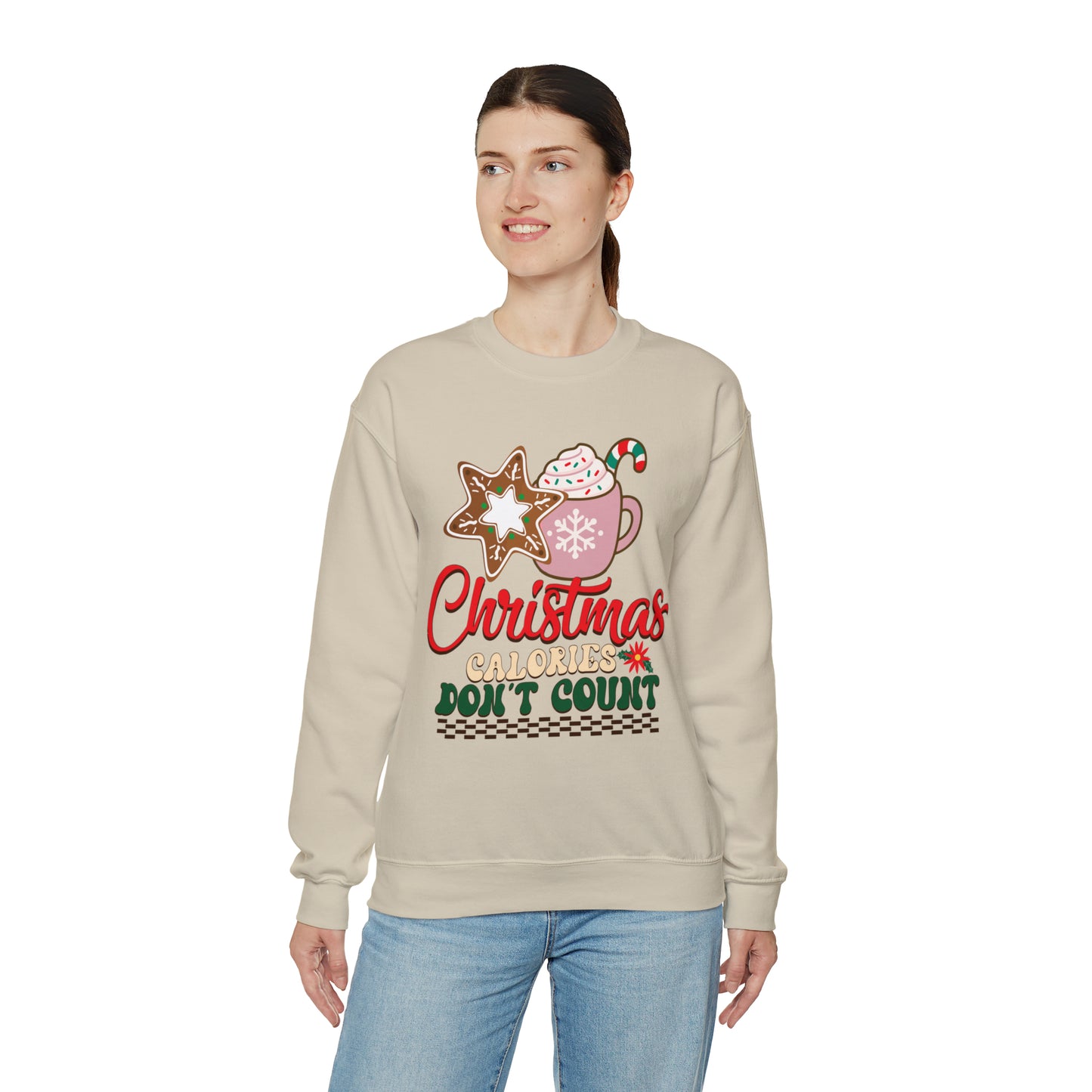 Christmas Calories Don't Count Sweatshirt, Funny Christmas Sweatshirt, Christmas Gift, Xmas calories Sweatshirt, Christmas calories, SW872