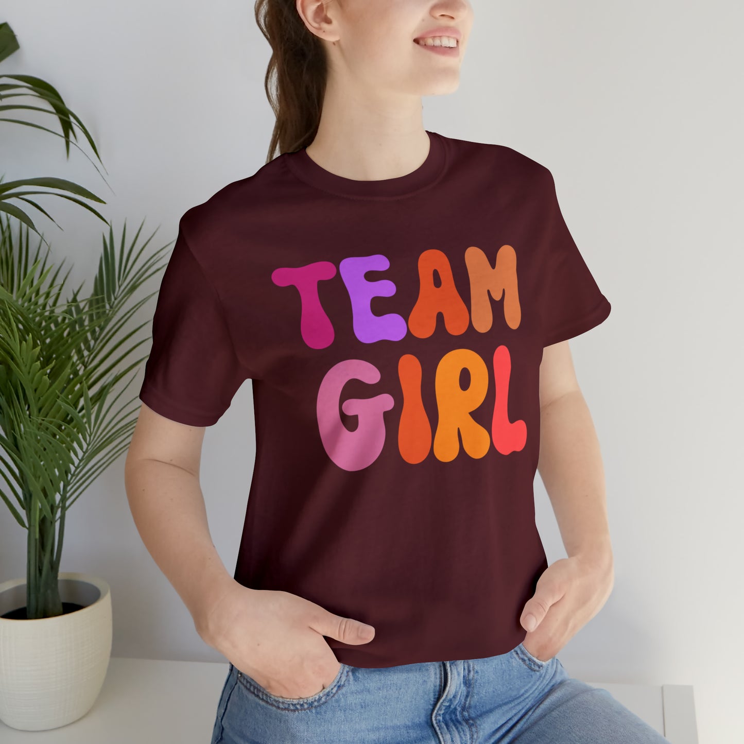 Team Girl Shirt for Gender Reveal, Cute Baby Announcement Shirt for Gender Reveal, Gender Announcement Gift for Her, T446