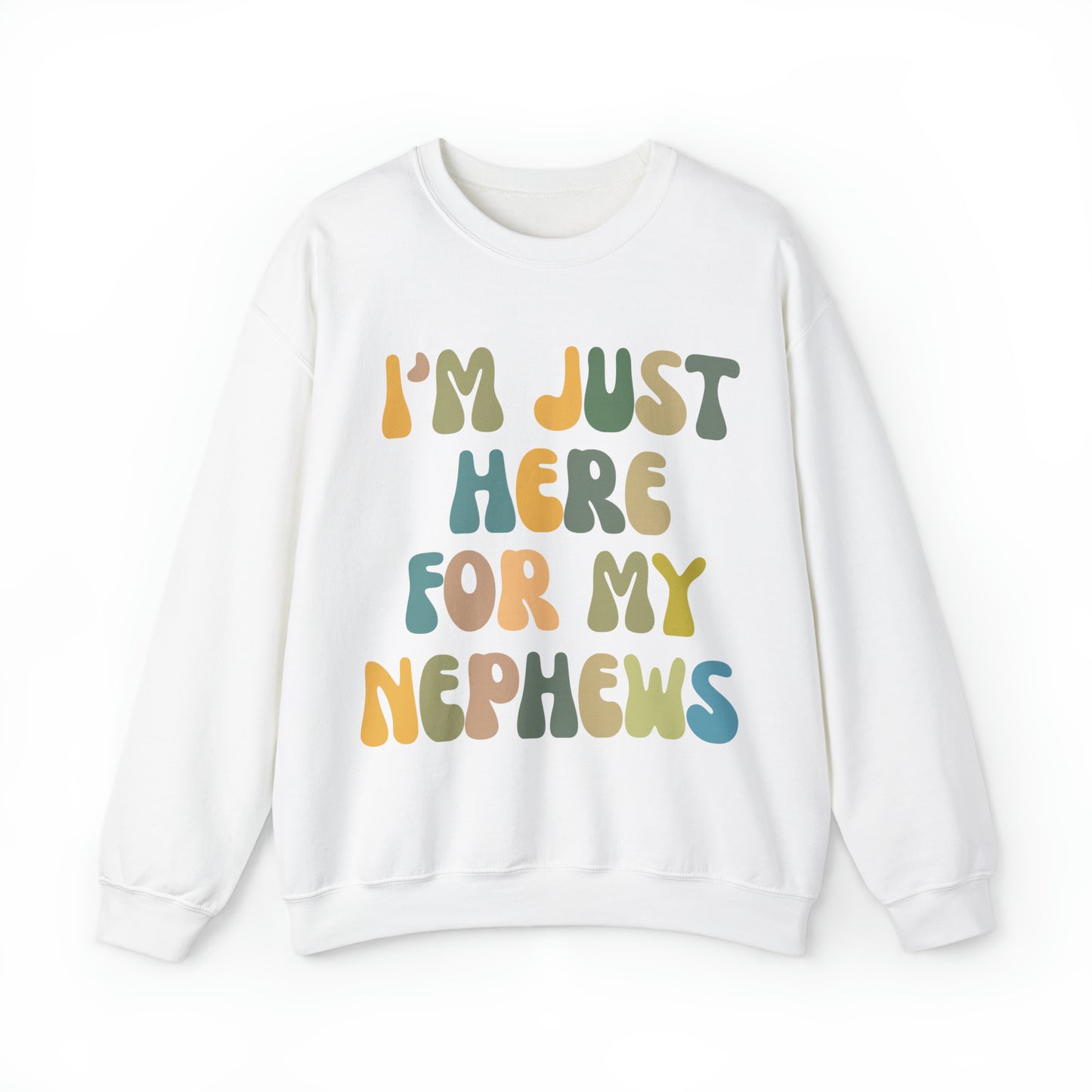 I'm Just Here for My Nephews Sweatshirt, Gift for Cool Aunt, New Auntie Sweatshirt, Funny Aunt Sweatshirt, Favorite Aunt Sweatshirt, S1012