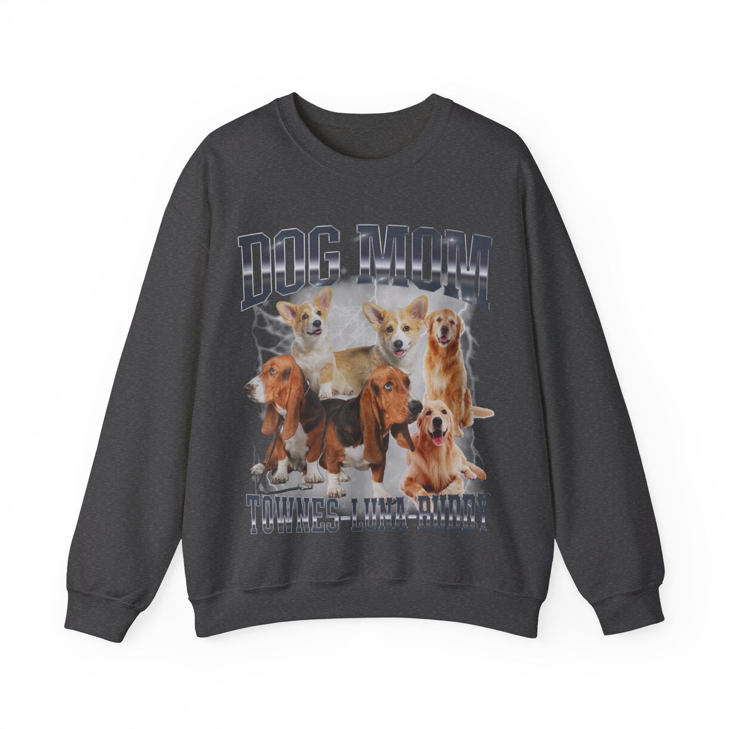 Custom Retro Dog Bootleg Sweatshirt, Dog Mom Sweatshirt, Dog Bootleg Retro 90's Sweatshirt, Custom Pet Photo, Custom Pet Portrait, S1429