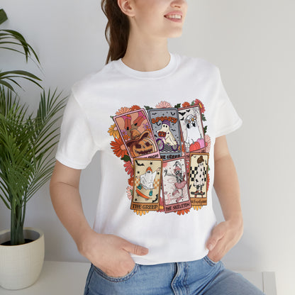 The Tarot Card Shirt, Skeleton Tarot Card Shirt, Tarot Card Lover Shirt, Skull Tarot Card Tee, Retro Halloween shirt, T611