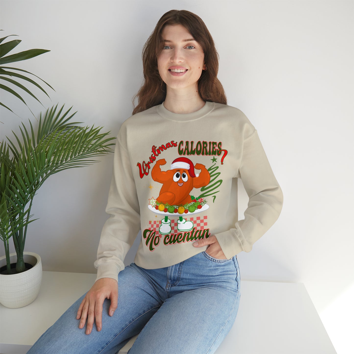 Christmas Calories No Cuentan Sweatshirt, Feliz Navidad Shirt, New Year Sweatshirt, Spanish Christmas Sweatshirt, Holiday Sweaters, SW876