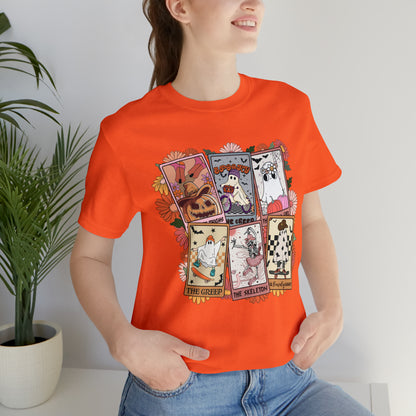 The Tarot Card Shirt, Skeleton Tarot Card Shirt, Tarot Card Lover Shirt, Skull Tarot Card Tee, Retro Halloween shirt, T611