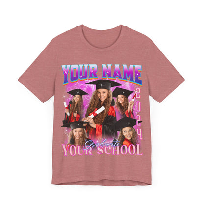 Graduation Party Shirt, Custom Bootleg Rap Tee For Graduation, Custom Graduation Shirt, Custom Photo Graduate Shirt, Senior T-Shirt, T1634