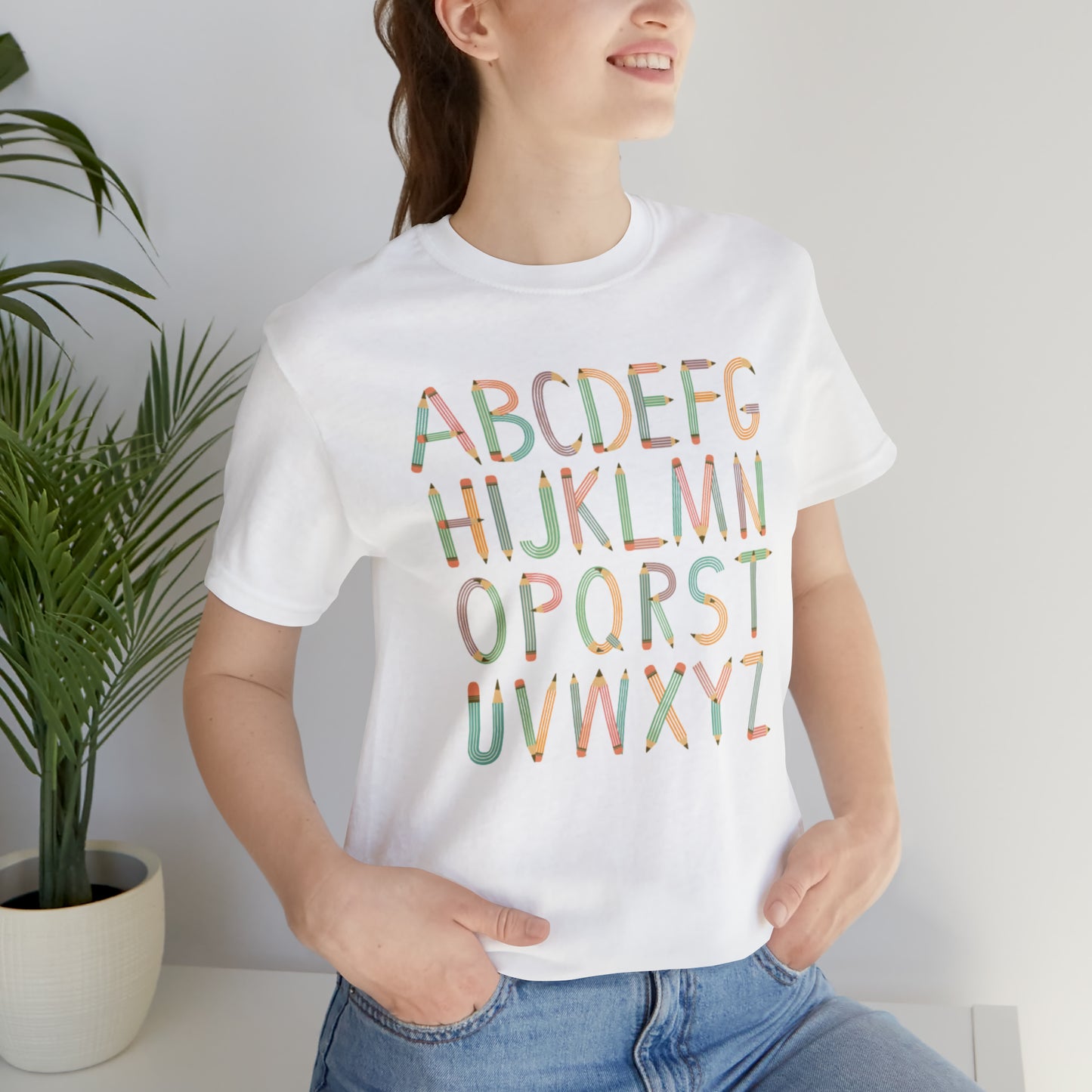 Preschool Teacher Shirt, Alphabet Shirt, ABCD Shirt, Kindergarten Teacher Shirt, Cute Teacher Shirt, T362