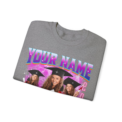 Graduation Party Sweatshirt, Custom Bootleg Rap Tee For Graduation, Custom Graduation Sweatshirt, Custom Photo Graduate Sweatshirt, S1634