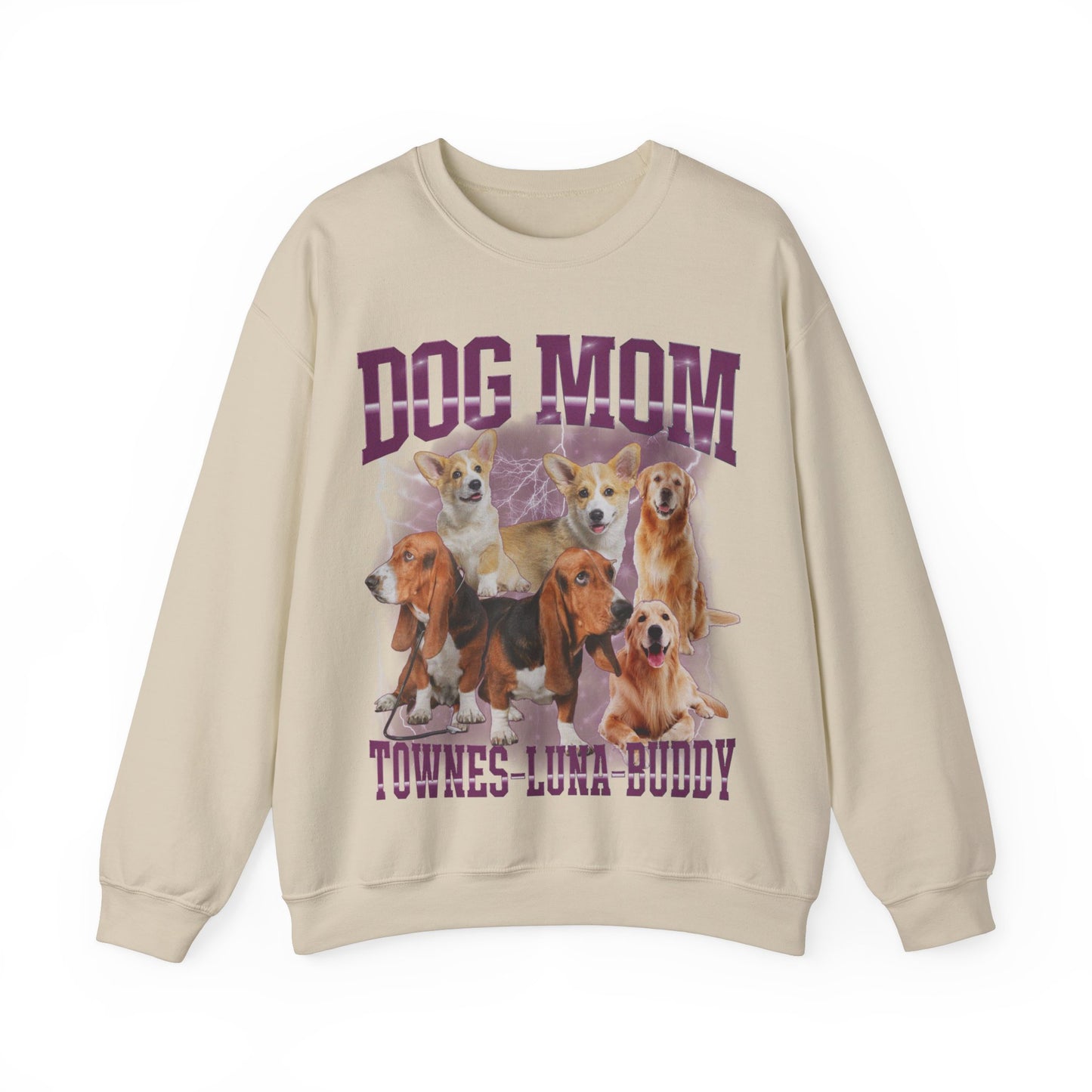 Custom Retro Dog Bootleg Sweatshirt, Dog Mom Sweatshirt, Dog Bootleg Retro 90's Sweatshirt, Custom Pet Photo, Custom Pet Portrait, S1435